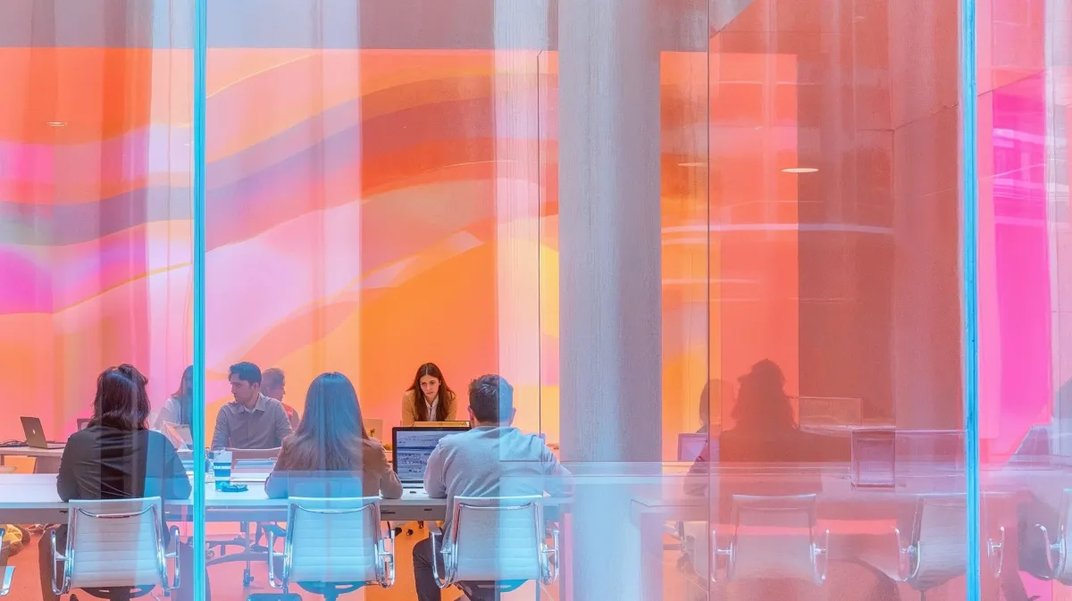 Apresentação de startup para grupo de investidores atentos em Portugal